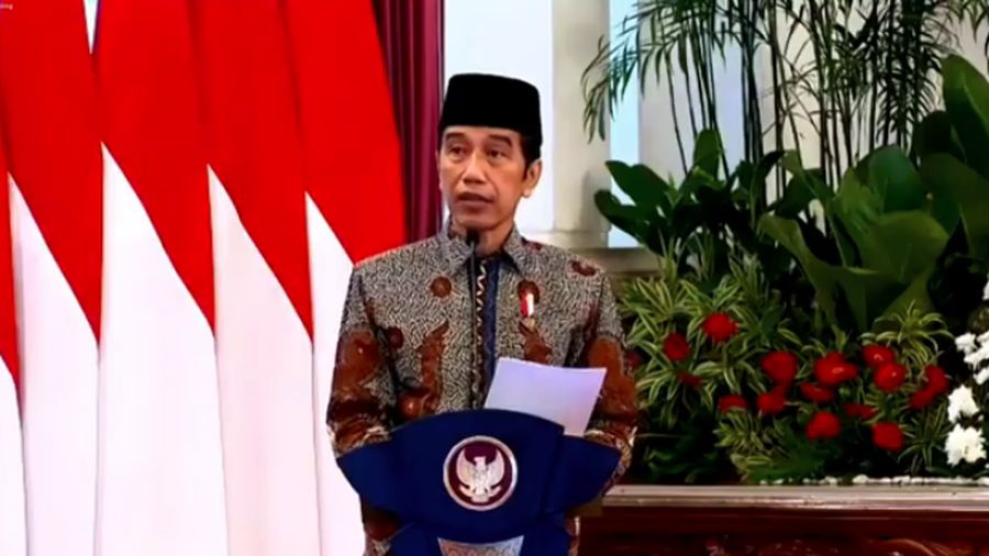 Presiden Joko Widodo dalam acara Peluncuran Gerakan Nasional Wakaf Uang