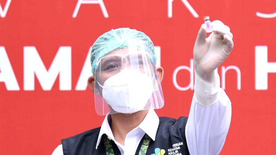 Presiden RI Joko Widodo Menjalani Vaksinasi Covid-19 Dosis ke-2, 27 Januari 2021. (Dok: Lukas - Biro Pers Sekretariat Presiden)