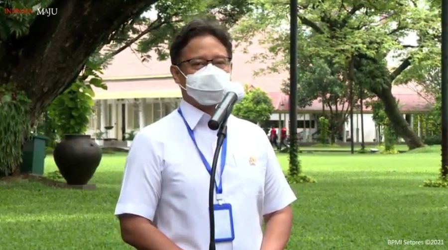 Menteri Kesehatan Budi Gunadi Sadikin usai merima Vaksinasi COVID-19 Tahap Kedua di Istana Kepresidenan Jakarta, Rabu, 27 Januari 2021. (Tangkapan Layar Youtube Sekretariat Presiden)