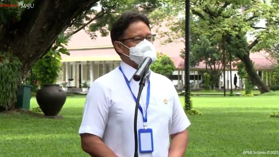 Menteri Kesehatan Budi Gunadi Sadikin usai merima Vaksinasi COVID-19 Tahap Kedua di Istana Kepresidenan Jakarta, Rabu, 27 Januari 2021. (Tangkapan Layar Youtube Sekretariat Presiden)