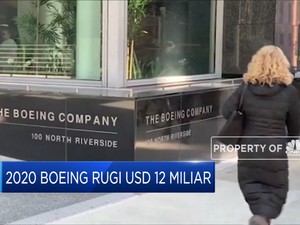 Boeing Rugi US$ 12 Miliar Sepanjang Tahun 2020