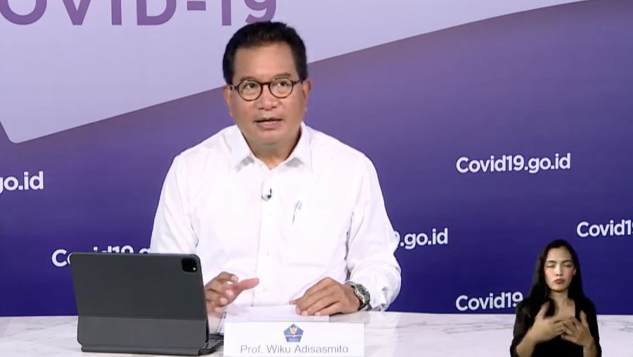 Wiku Adisasmito juru bicara gugus tugas percepatan penanganan Corona memberi Keterangan Pers Juru Bicara terkait Update Data Covid-19 Nasiona. (Youtube/Sekretariat Presiden)