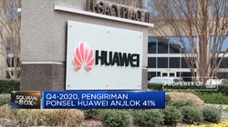 Q4-2020, Pengiriman Ponsel Huawei Anjlok 41%