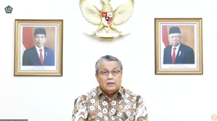 Gubernur Bank Indonesia Perry Warjiyo saat konferensi pers Komite Stabilitas Sistem Keuangan. (tangkapan Layar Youtube Kemenkeu RI)
