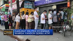 Darurat Militer Myanmar, Warga Yangon Serbu ATM