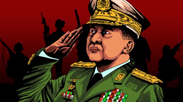 Infografis/ Mengenal Jenderal Min Aung Hlaing, Sosok di Balik Kudeta Myanmar/Aristya Rahadian