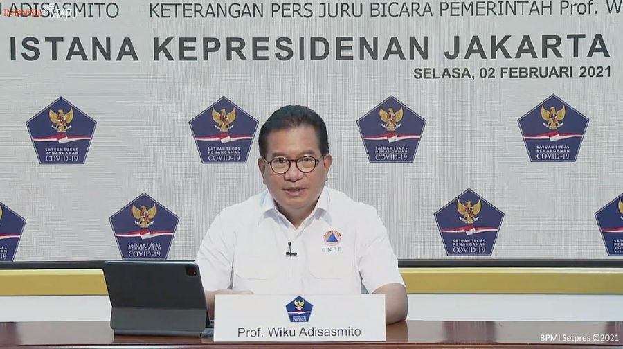 Juru Bicara Pemerintah untuk Penanganan Covid-19 Wiku Adisasmito. (Tangkapan layar Youtube Sekretariat Presiden)