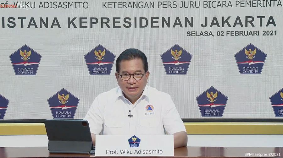 Juru Bicara Pemerintah untuk Penanganan Covid-19 Wiku Adisasmito. (Tangkapan layar Youtube Sekretariat Presiden)