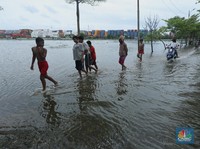 Pemandangan Ratusan Makam di TPU Semper yang Terendam Banjir