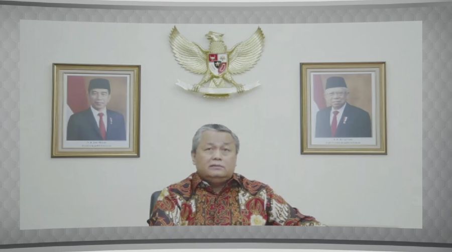 Gubernur Bank Indonesia Perry Warjiyo dalam acara Mandiri Investment Forum (Tangkapan Layar Youtube Bank Mandiri)