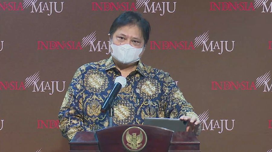 Menko Perekonomian Airlangga Hartarto (Tangkapan Layar Youtube Sekretariat Presiden)
