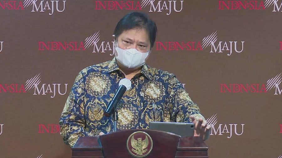 Menko Perekonomian Airlangga Hartarto (Tangkapan Layar Youtube Sekretariat Presiden)