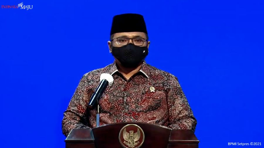 Menteri Agama (Menag) Yaqut Cholil Qoumas (Tangkapan Layar Youtube Sekretariat Presiden)