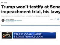 Trump 'Ogah' Hadiri Sidang Pemakzulan