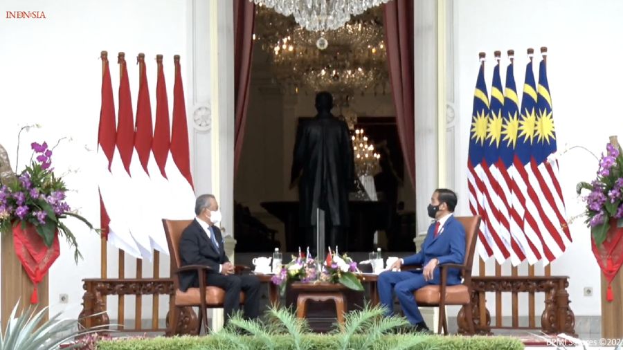 Upacara Penyambutan Resmi Perdana Menteri Malaysia, Istana Kepresidenan Jakarta (Tangkapan Layar Sekretariat Presiden)