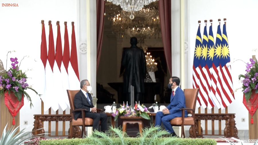 Upacara Penyambutan Resmi Perdana Menteri Malaysia, Istana Kepresidenan Jakarta (Tangkapan Layar Sekretariat Presiden)