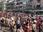 Berontak! Ratusan Warga Sipil Demo Anti-Kudeta di Myanmar
