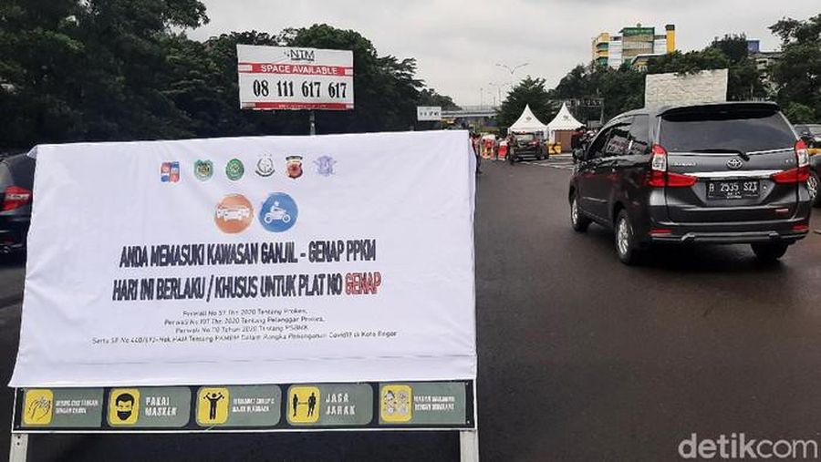 Ganjil-genap Diterapkan di Bogor, Kendaraan Bernopol Ganjil Diputarbalik (Ist Detikcom)