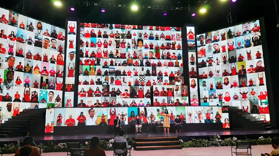 Workshop  Solusi Wisuda Blended di Era Adaptasi Kebiasaan Baru (AKB)' yang digelar di Trans Studio Cibubur pada hari Jumat, 5 Februari 2021.
