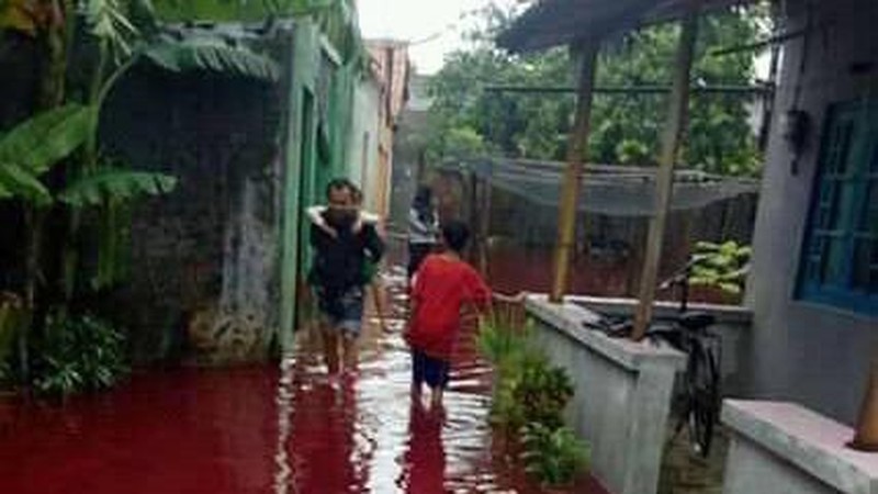 Banjir Pekalongan Warna Merah (Twitter@Pemalangan)