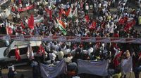 Potret Ribuan Petani India Demo Tolak Reformasi Agraria