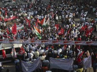 Potret Ribuan Petani India Demo Tolak Reformasi Agraria