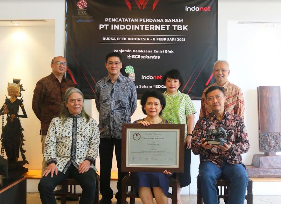 IPO PT Indointernet Tbk (EDGE), 8 Februari 2021/Dok BEI