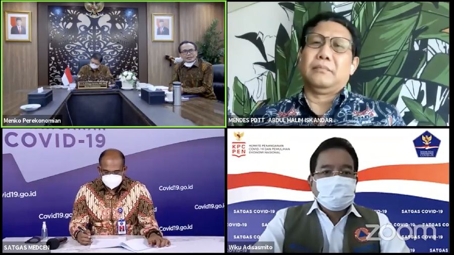 Konferensi Pers terkait Pemberlakuan Pembatasan Kegiatan Masyarakat (PPKM) Mikro (Youtube Perekonomian RI)