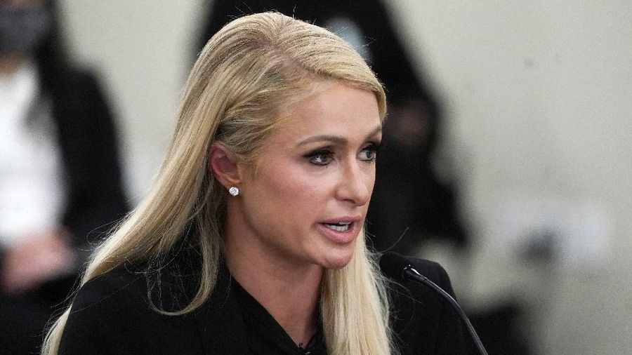 Paris Hilton speaks at a committee hearing at the Utah State Capitol, Monday, Feb. 8, 2021, in Salt Lake City. Hilton has been speaking out about abuse she says she suffered at a boarding school in Utah in the 1990s and she testified in front of state lawmakers weighing new regulations for the industry. (AP Photo/Rick Bowmer)