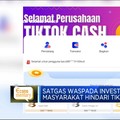 Waspada! TikTok Cash Tak Berizin