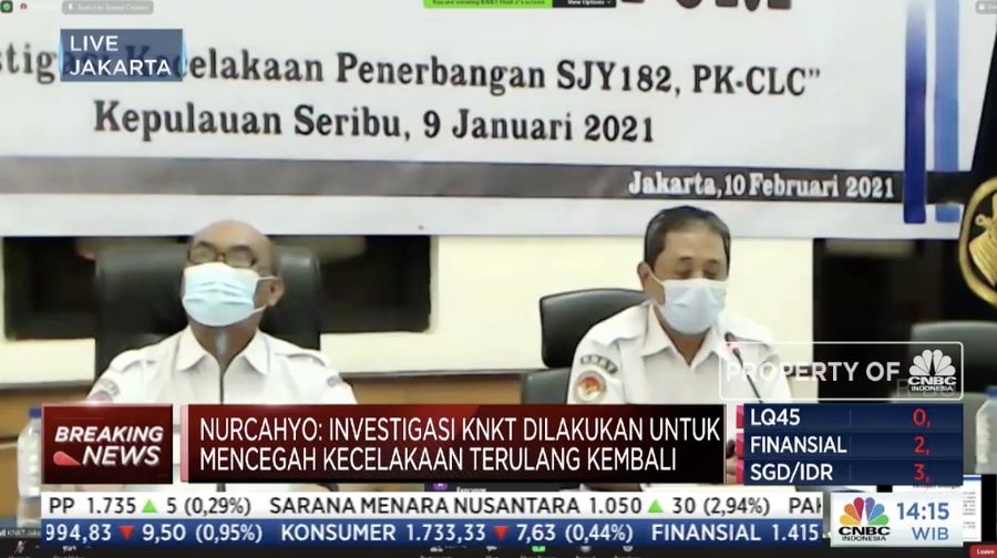 Hasil Investigasi KNKT, Kecelakaan Sriwijaya SJ 182