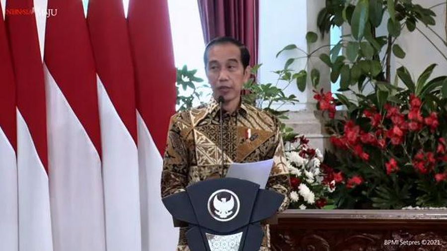 Jokowi di Peresmian Pembukaan Munas VI Asosiasi Pemerintah Kota Seluruh Indonesia, 11 Februari 2021 (Youtube/Sekretariat Presiden)