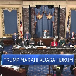 Tak Puas dengan Sidang Pemakzulan, Trump Marahi Kuasa Hukum