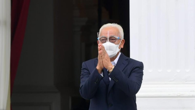 Presiden Joko Widodo (Jokowi) mengumumkan jajaran dewan direksi Lembaga Pengelola Investasi (LPI), dana abadi Indonesia yang bernama Indonesia Investment Authority (INA). (Muchlis Jr - Biro Pers Sekretariat Presiden)
