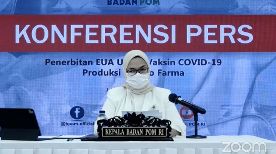 Kepala BPOM Penny K. Lukito (Tangkapan Layar Youtube BPOM)