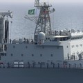 A warship of Pakistan take part in the Aman or peace exercise in the Arabian Sea, off Karachi, Pakistan, Monday, Feb. 15, 2021. Warships over 40 countries including the United States, Russia, Britain and China are participating the five-day multinati