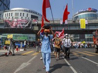 Tidur di Jalan, Penampakan Terbaru Demo Anti Kudeta Myanmar