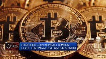 Harga Bitcoin Kembali Tembus USD 50 Ribu