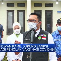 Ridwan Kamil Dukung Sanksi Bagi Penolak Vaksinasi Covid-19