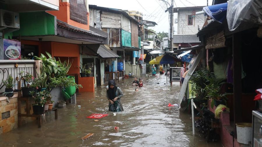 Banjir di Kampung Tebet (CNBC Indonesia/Andrean Kristianto)