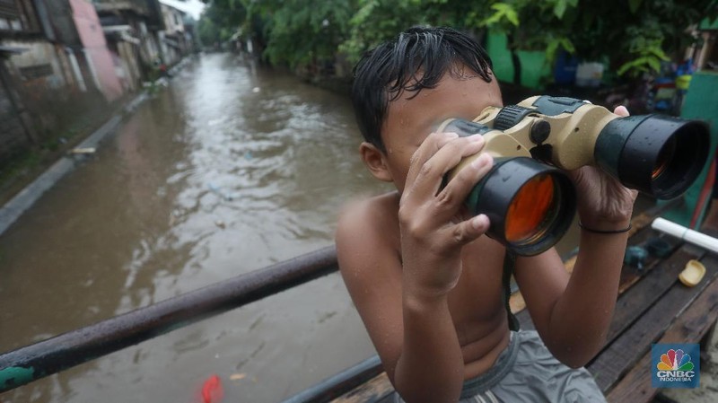 Banjir di Kampung Tebet (CNBC Indonesia/Andrean Kristianto)