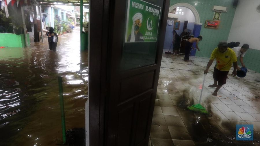 Banjir di Kampung Tebet (CNBC Indonesia/Andrean Kristianto)