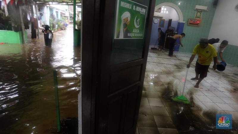 Banjir di Kampung Tebet (CNBC Indonesia/Andrean Kristianto)