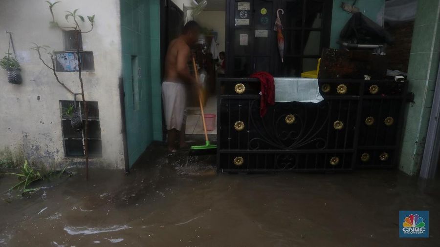 Banjir di Kampung Tebet (CNBC Indonesia/Andrean Kristianto)