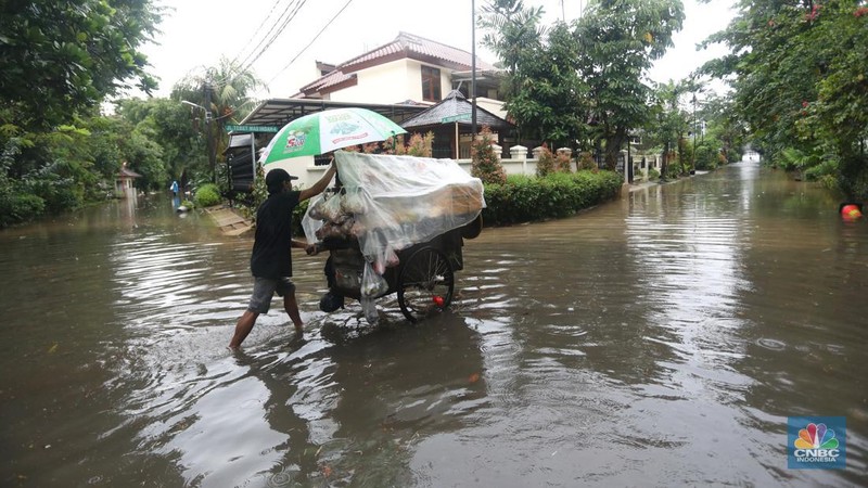 Banjir di Kampung Tebet (CNBC Indonesia/Andrean Kristianto)