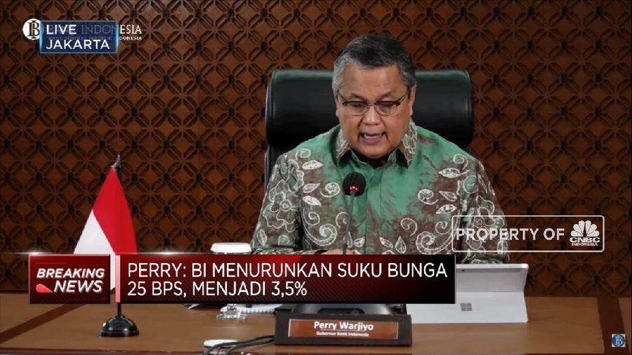 BI Pangkas 25 bps Suku Bunga Acuan Menjadi 3,50%