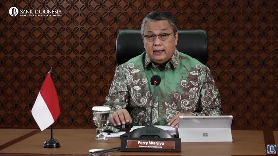 Pengumuman Hasil Rapat Dewan Gubernur (RDG) Bulanan Februari 2021 Cakupan Triwulanan (Tangkapan Layar Youtube BI)