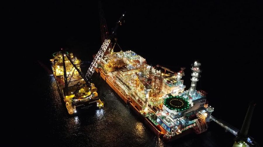 Fasilitas FPU Lapangan gas Jangkrik yang dioperasikan ENI East Sepinggan ltd. (Dok SKK Migas)