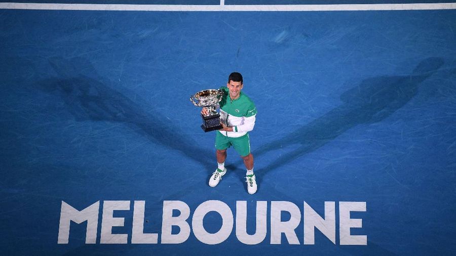 Novak Djokovic usai memenangi Australian Open 2021