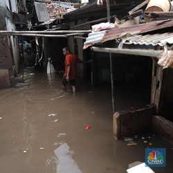 Waspada! Efek Hujan Lebat, Kemang Utara Jaksel Kebanjiran